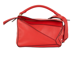 Medium Puzzle Bag, Leather, Red, MIS, S, 3*